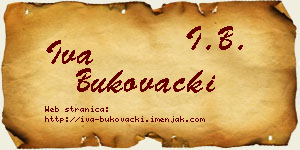 Iva Bukovački vizit kartica